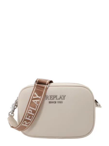 REPLAY Torba za čez ramo bež bela