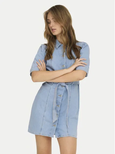 ONLY Rochie tip bluză ONLVIBBE denim albastru