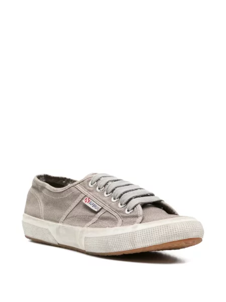 Платно маратонки Superga с протрити краища сиво