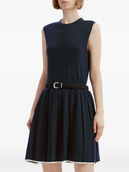Cu centură rochie mini B+ab albastru