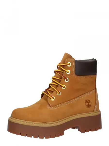 TIMBERLAND Šněrovací kozačky sépiová / tmavě hnědá
