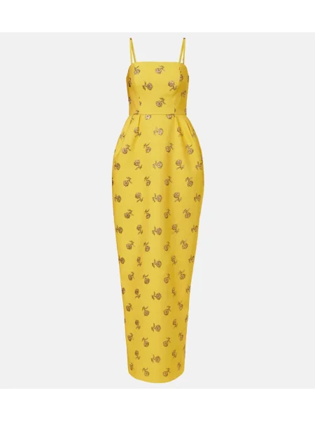 Rochie Carolina Herrera din jacard galben