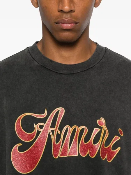 Tricou Amiri cu imagine negru