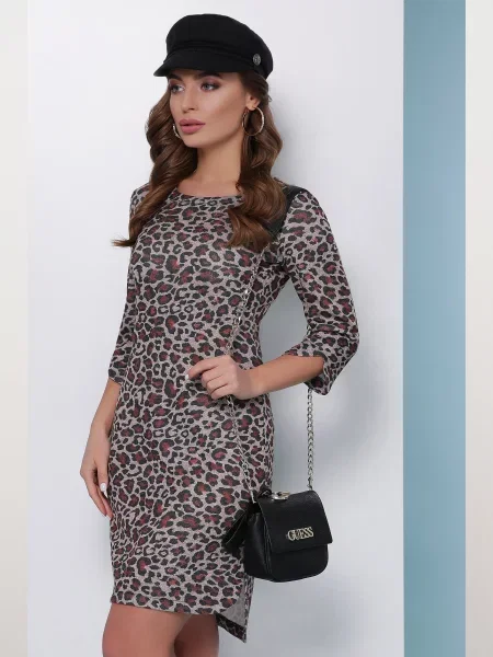 Сукня міні MarSe віскоза/поліестер сірий