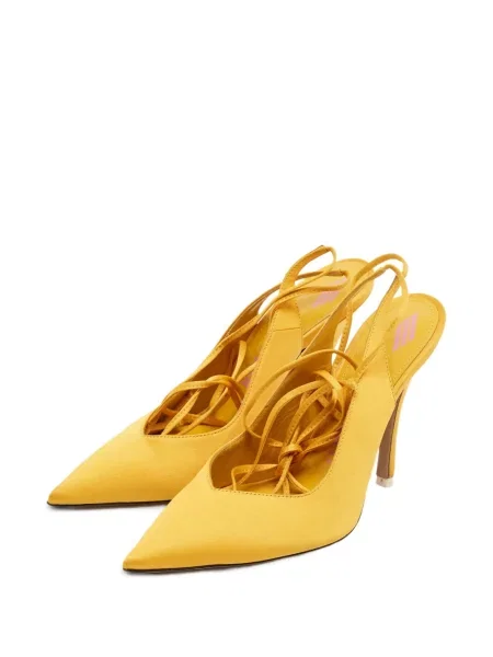 Pantofi cu toc The Attico plic galben