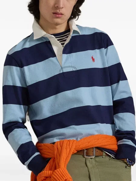Pulover Polo Ralph Lauren cu dungi de catifea cord maro