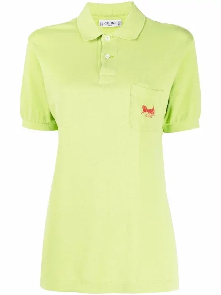 Polotričko Celine Pre-owned s výšivkou zelené