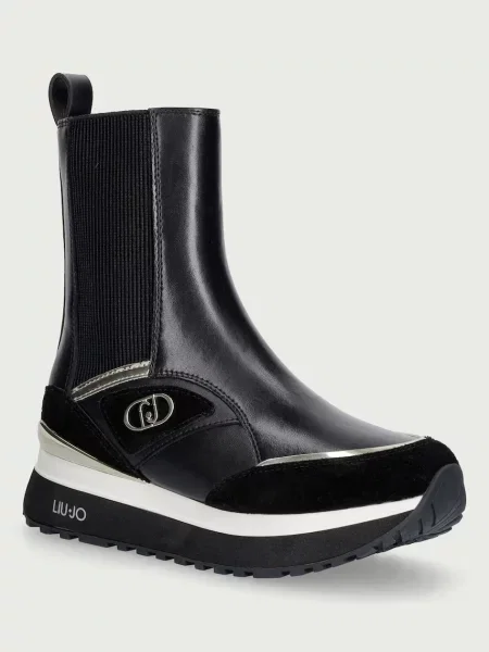 Liu Jo MAXI WONDER ghete scurte pentru femei din piele negru