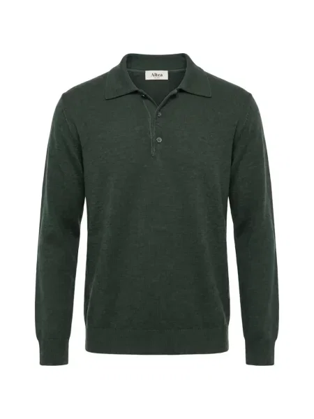Lung tricou polo Altea verde