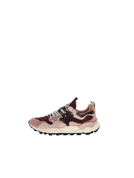 Sneakersy Flower Mountain skórzane w kwiatki fioletowe