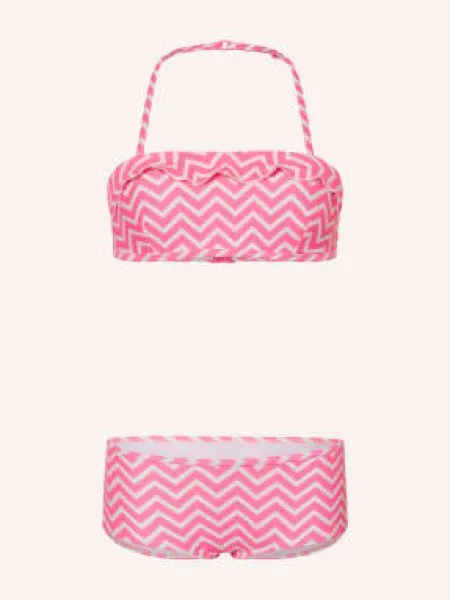 Sanetta Bikiny S Vázáním Za Krkem A Uv Ochranou neonově / krémová růžová