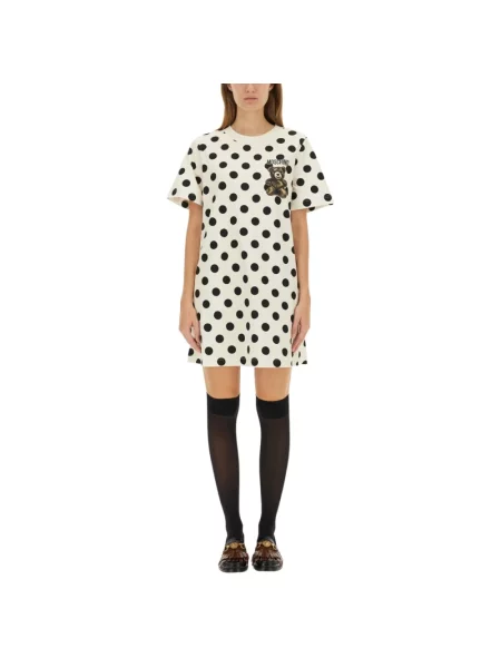 Sukienka Moschino typu teddy biała