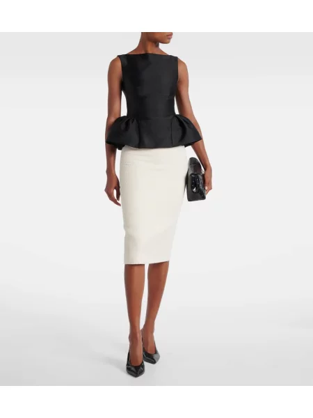 Tafta top Roland Mouret negru