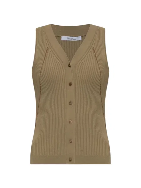 Vestă Max Mara tricotate verde