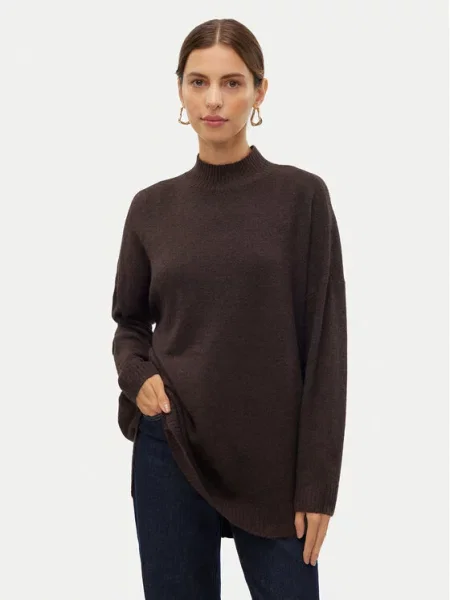 VERO MODA Pulover VMPlaza tamno smeđa