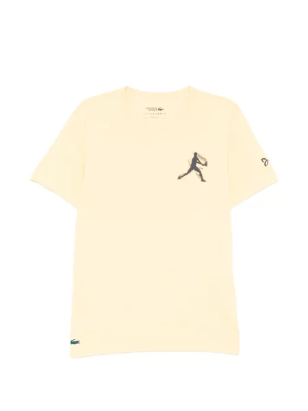 Grafic tricou Lacoste cu imagine galben