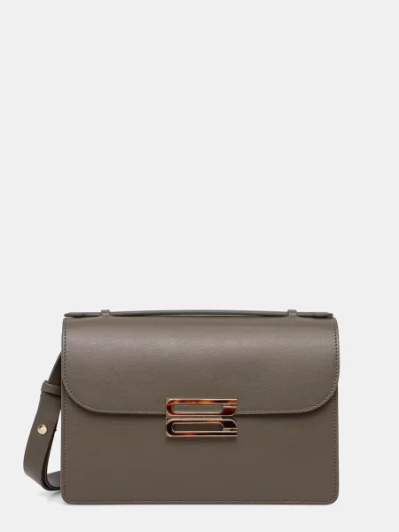 Victoria Beckham geantă crossbody pentru femei din piele Dorian maro