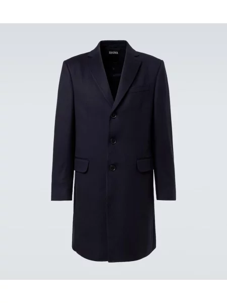Palton Zegna de lână albastru