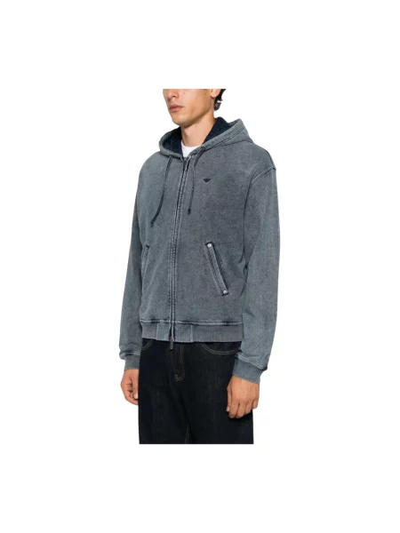 Bluza rozpinana Emporio Armani niebieska