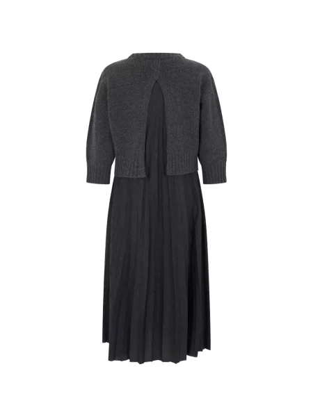 Rochie maxi Weekend Max Mara tricotate gri