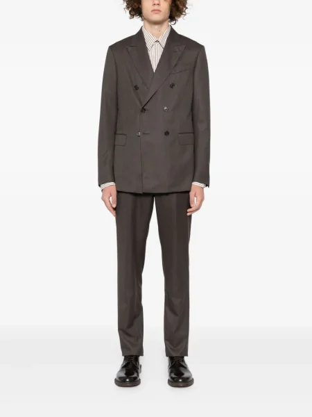 Costum Zegna de lână de costum maro