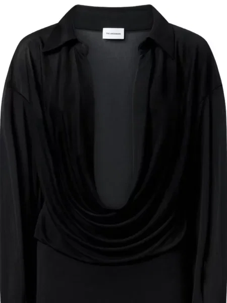 Rochie midi The Andamane drapată negru