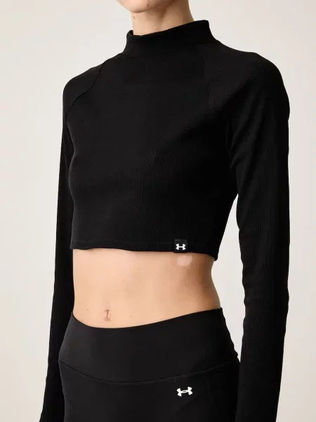 Under Armour лонгслів з бавовною RIV RIB MOCK