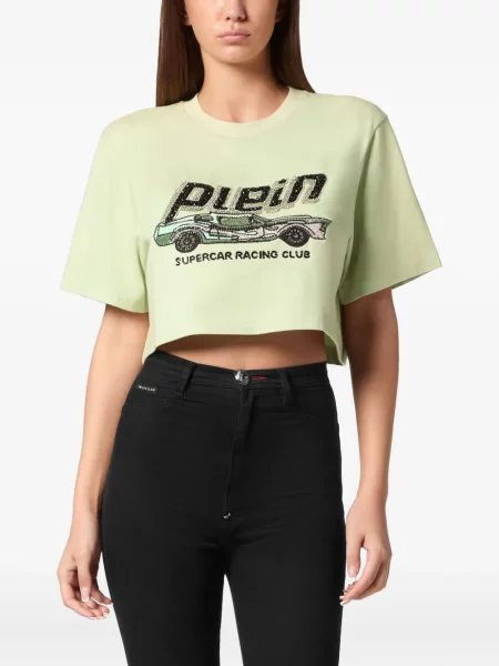 Cropp tricou Philipp Plein verde