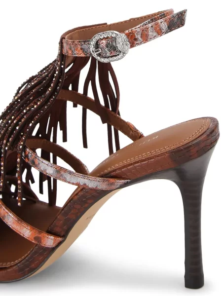 Босоножки Kurt Geiger London с бахромой на высоком каблуке