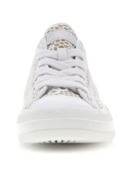 Sneakerși Guess din dantelă alb
