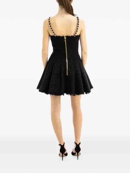 Rochie mini Balmain cu bretele negru