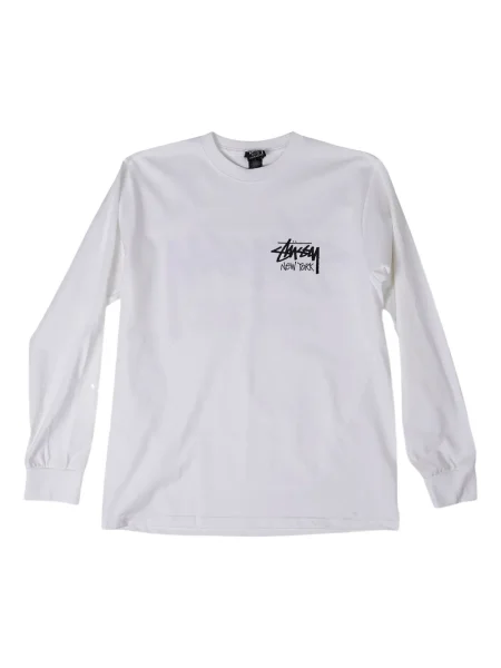 Tricou Stüssy lung alb