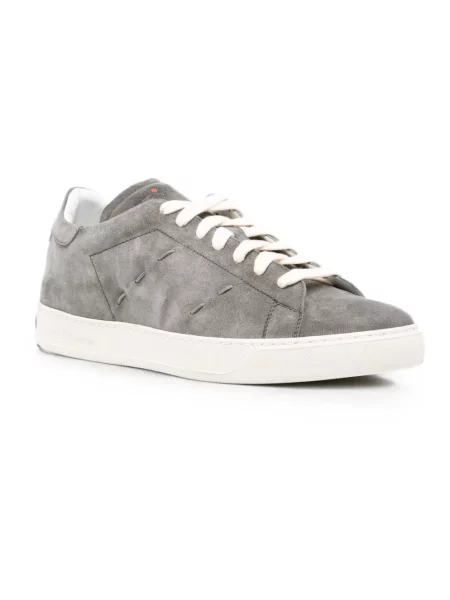 Sneakersy Kiton sznurowane zamszowe szare