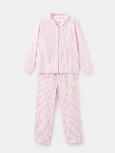 Piżama w paski Dzieci lata MANGO KIDS różowy
