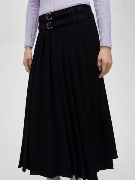 Спідниця міді MANGO чорний