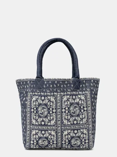 Hoss Intropia geantă shopper pentru femei din denim albastru