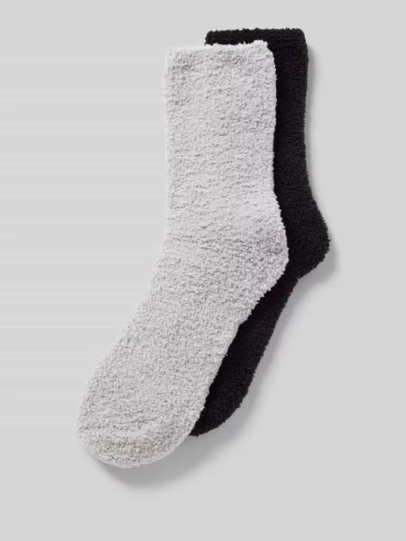 Skarpety z elastycznym pasem model ‘Socks cosy sustainable’ w zestawie 2 szt. Camano czarne
