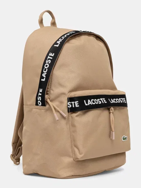 Большой рюкзак Lacoste с аппликацией зеленый