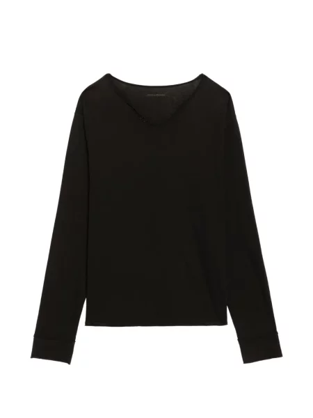 Lung tricou Zadig&voltaire cu imagine negru
