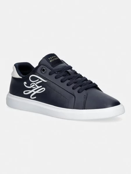 Tommy Hilfiger TH ICON COURT SCRIPT superge usnjene modra