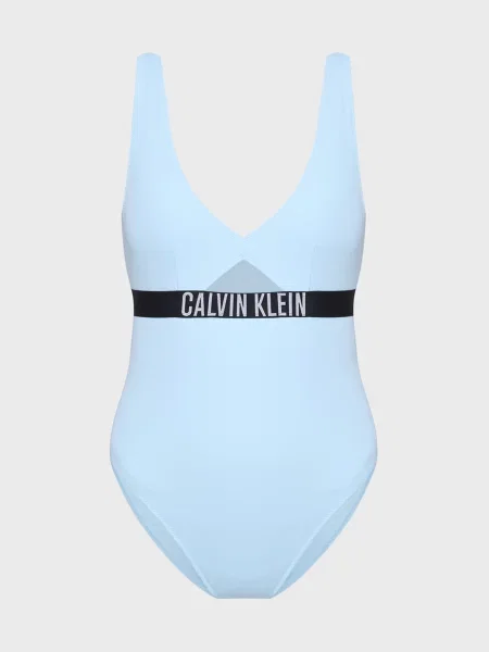 Суцільний купальник Calvin Klein блакитний