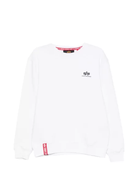 Πουλόβερ Alpha Industries με σχέδιο λευκό