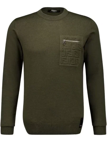 Pulover Fendi tricotate verde