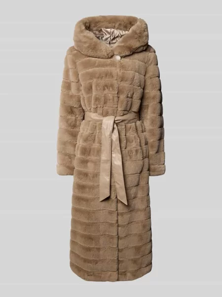 Płaszcz z kapturem i wiązanym Petite M.