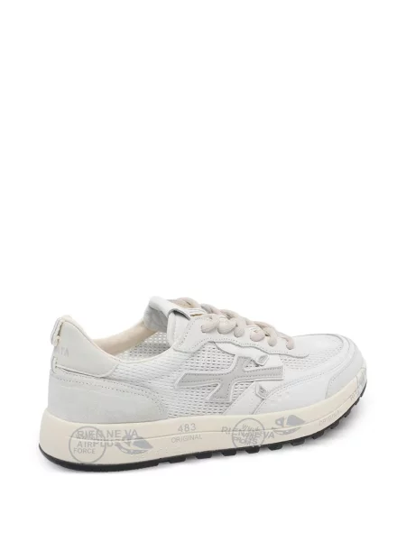 Fűzős csipkés sneaker Premiata autogrammal fehér
