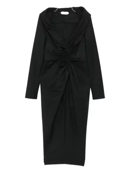 Rochie Alberta Ferretti drapată de costum negru