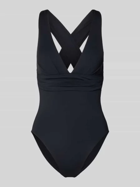Body z dekoltem w serek Seafolly czarny