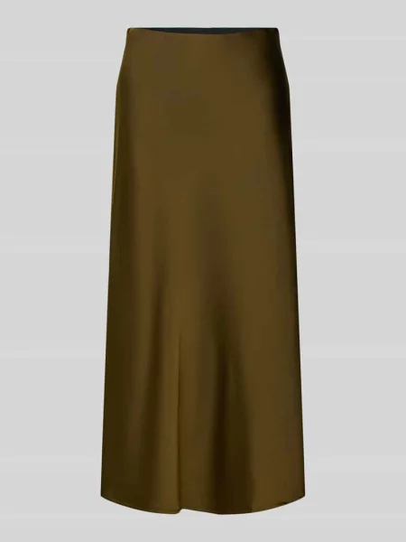 Spódnica midi z satyny model PELLA' Y.a.s oliwkowa