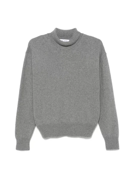 Sweter z golfem Samsoe Samsoe do golfa szary