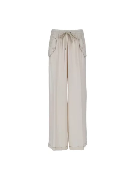 Spodnie Pinko z twillu różowe